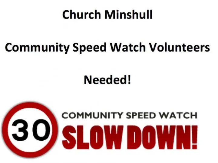 Church Minshull Community Speed Watch Poster