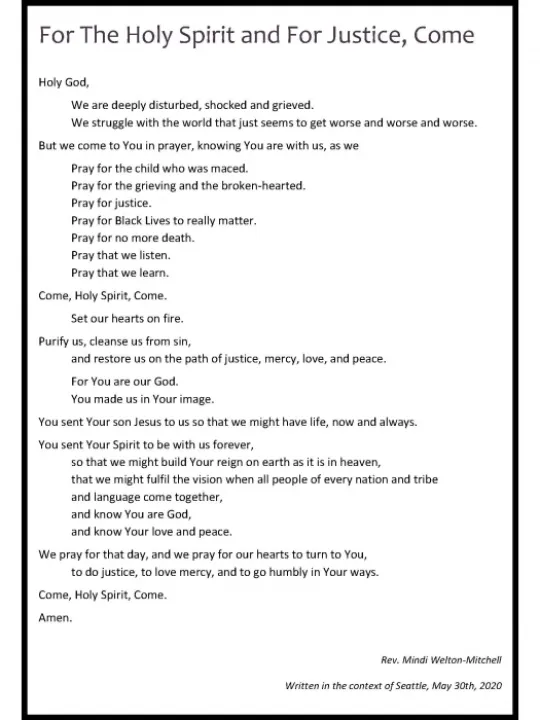 For The Holy Spirit and For Justice