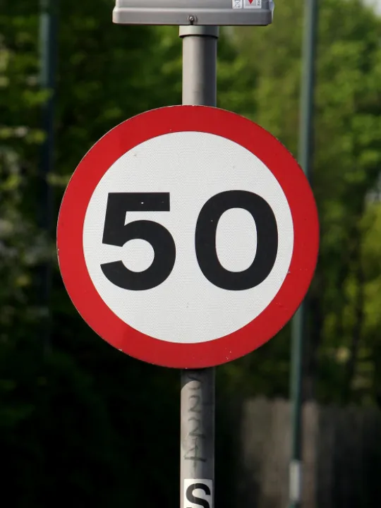 Image: 50 mph speed limit sign 161634360