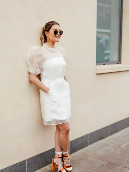 Mackenzie dress full shot leaning P