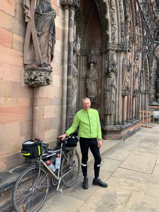 Revd John Kime @ Lichfield Cathedral – Climate Change UK Cycle ride