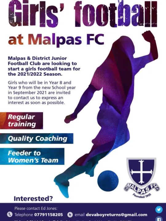 #GirlsFootballMalpas