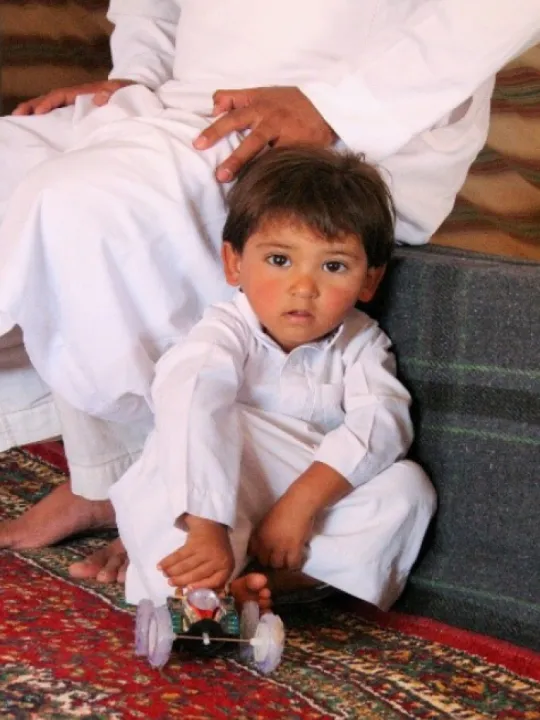 Aymen a traumatided 3yr old Syrian refugee in Jordan