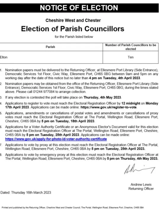Notice of Election 2023