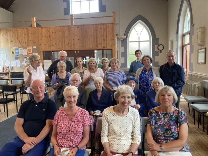 Some of the Knighton members with Neil King