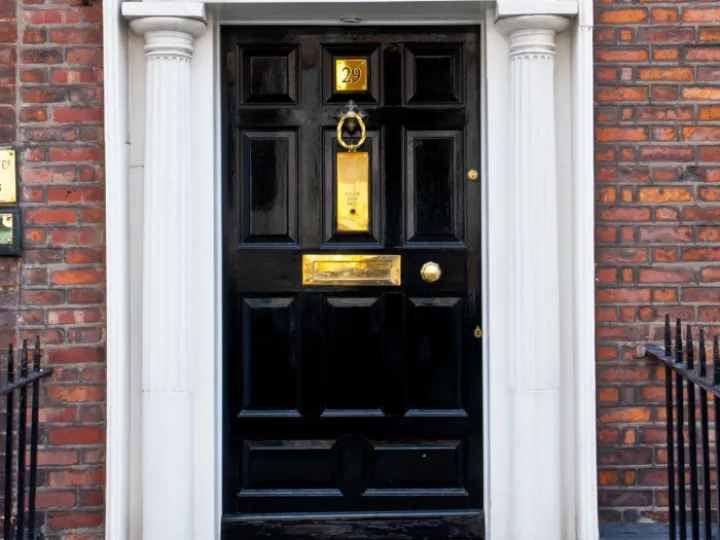 Black front door