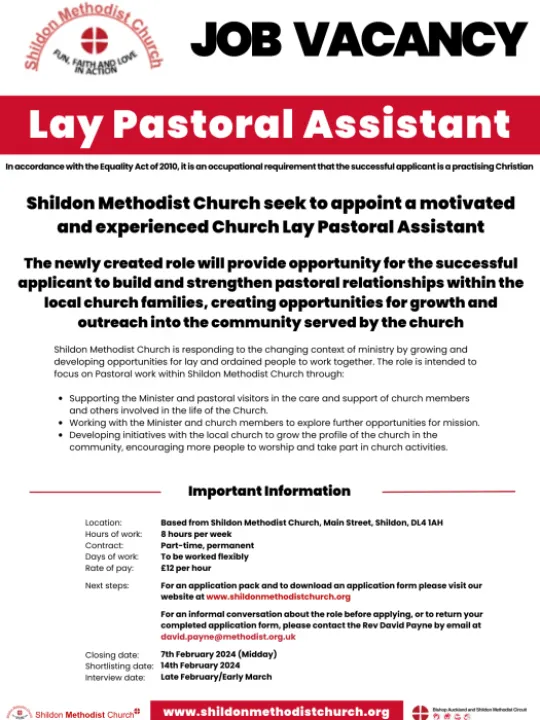 Shildon Lay Pastoral Assistant