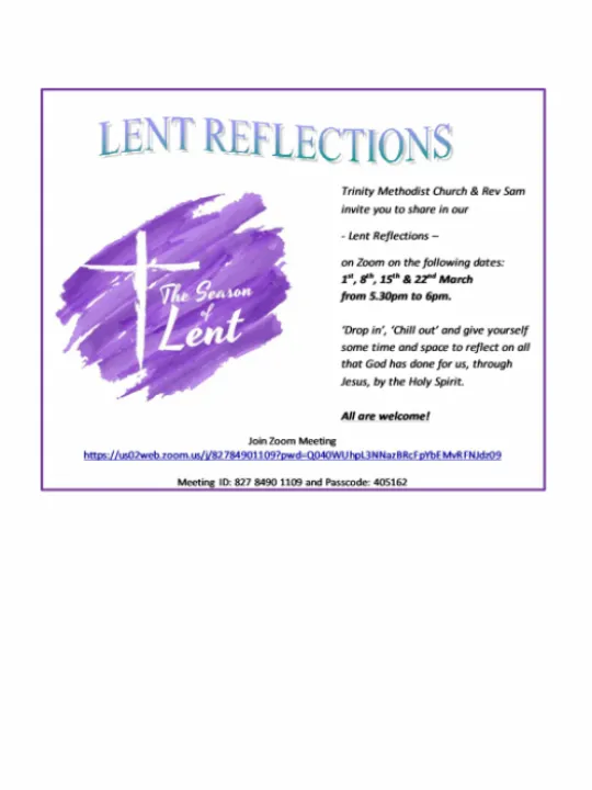 Lent Reflections Trinity
