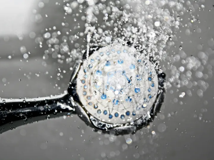 Black Shower Head Switched on