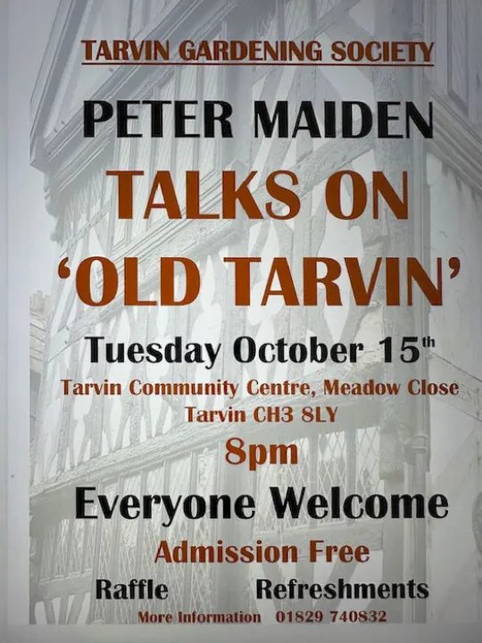 Tarvin Gardening Society meeting 15 Oct 2024