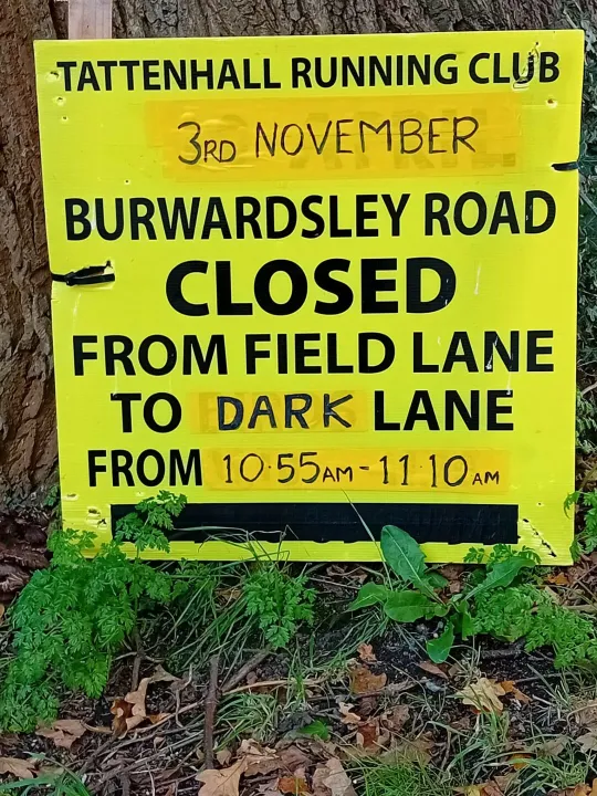 Tattenhall Runners &ndash; Road Closure