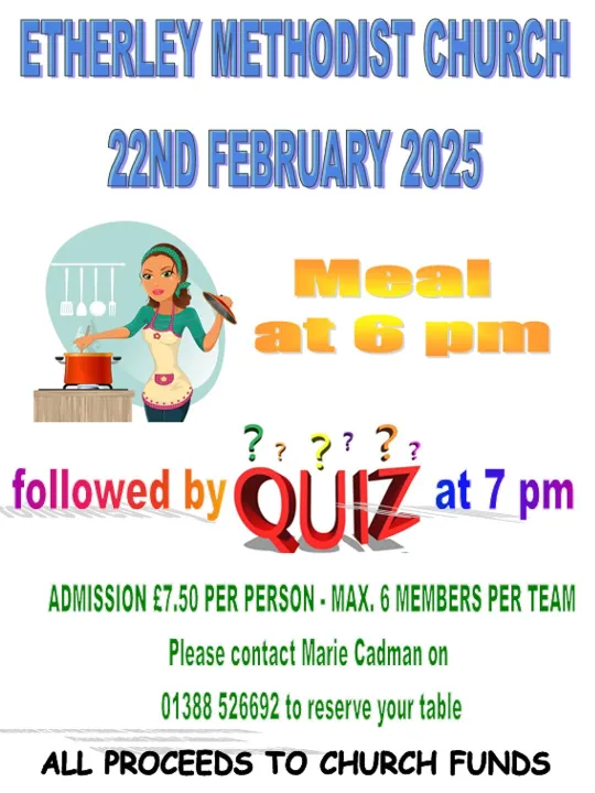 Etherley Meal and Quiz