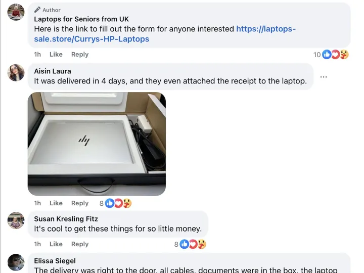 Scam comments