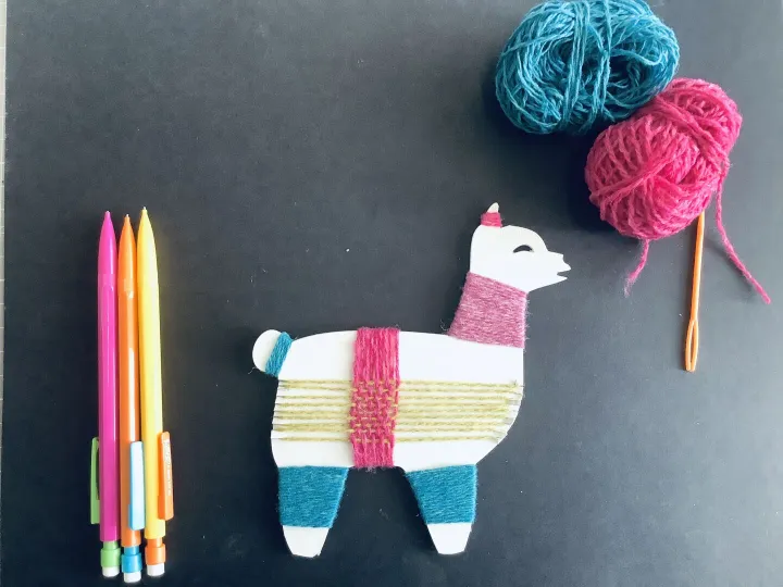 LLama yarn art