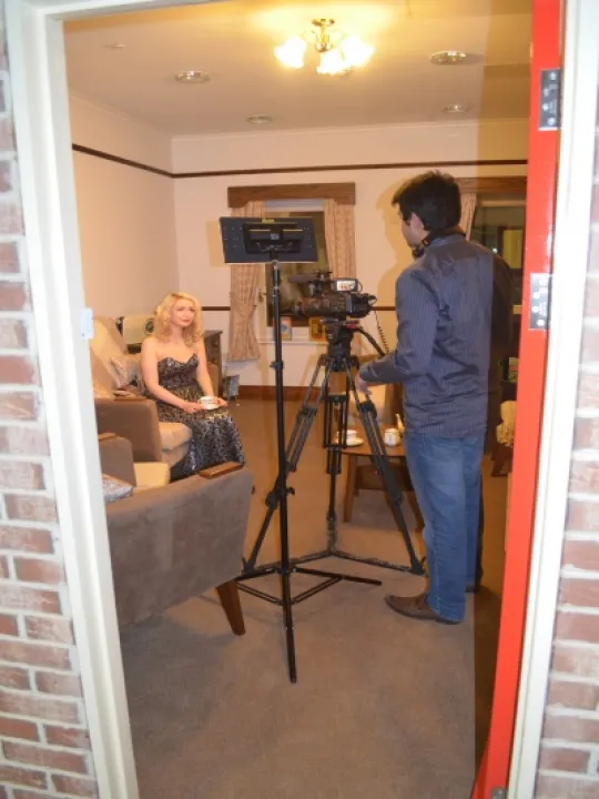 Filming at Limewood Fox Duck 50s Street Bexi Steve