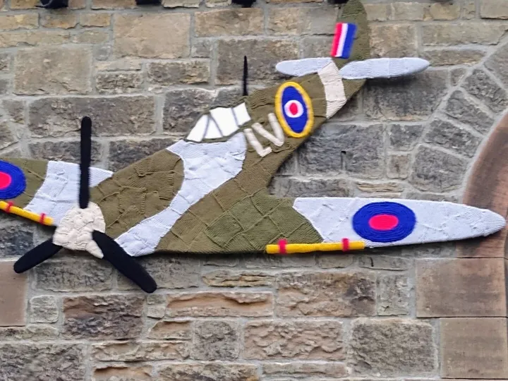 Etherley Remembrance Plane Outside Church