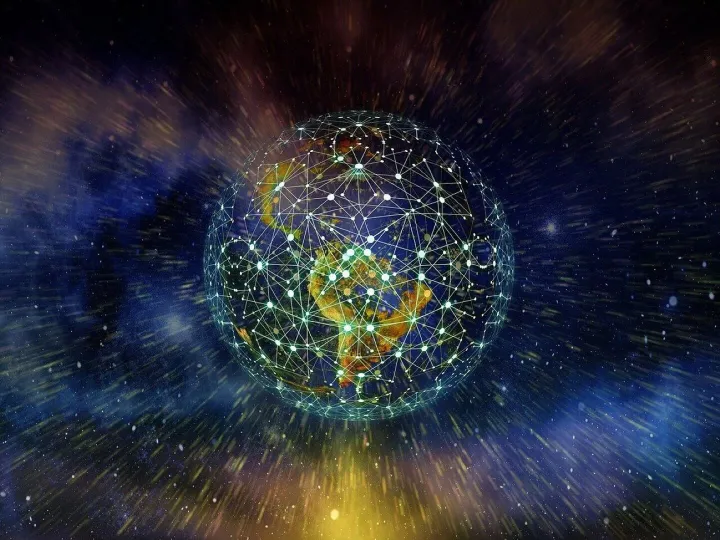 Earth, network, blockchain, globe, digitization, w