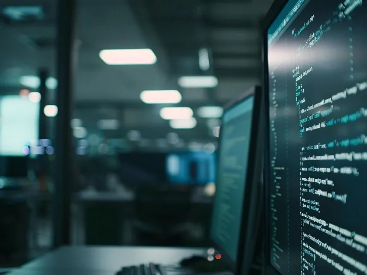 Computer, monitor, code, office, programming, tech