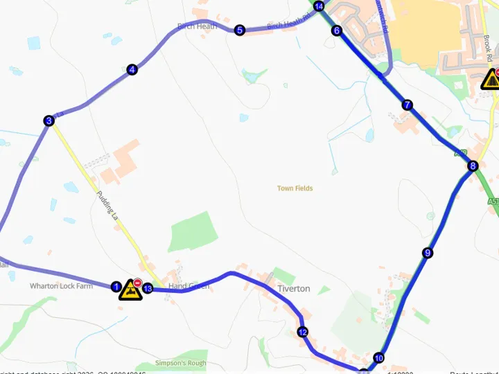 Huxley Lane Tiverton Road Closure 01