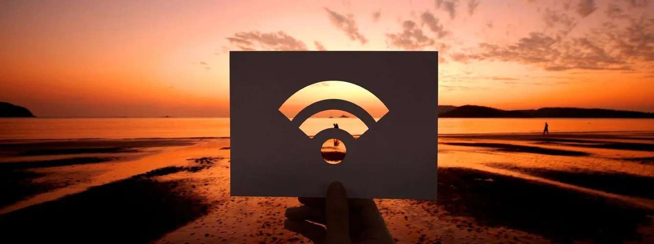 Wifi internet connection perforated paper