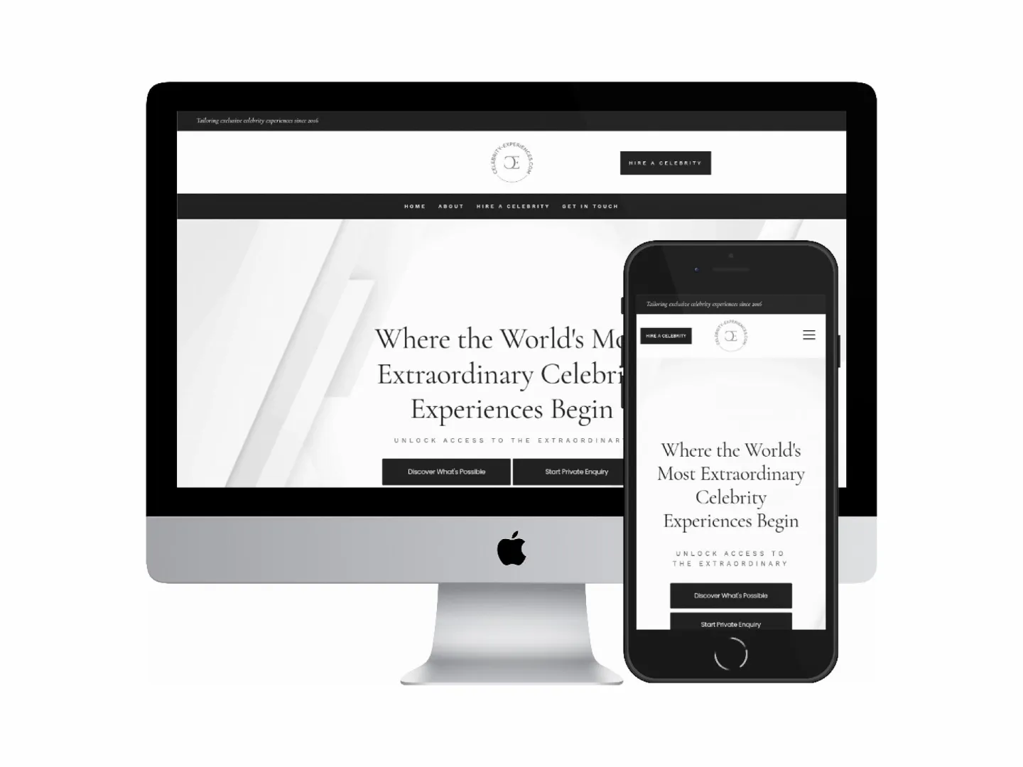 Responsive pay monthly website design by Fruitcake Media on desktop and mobile