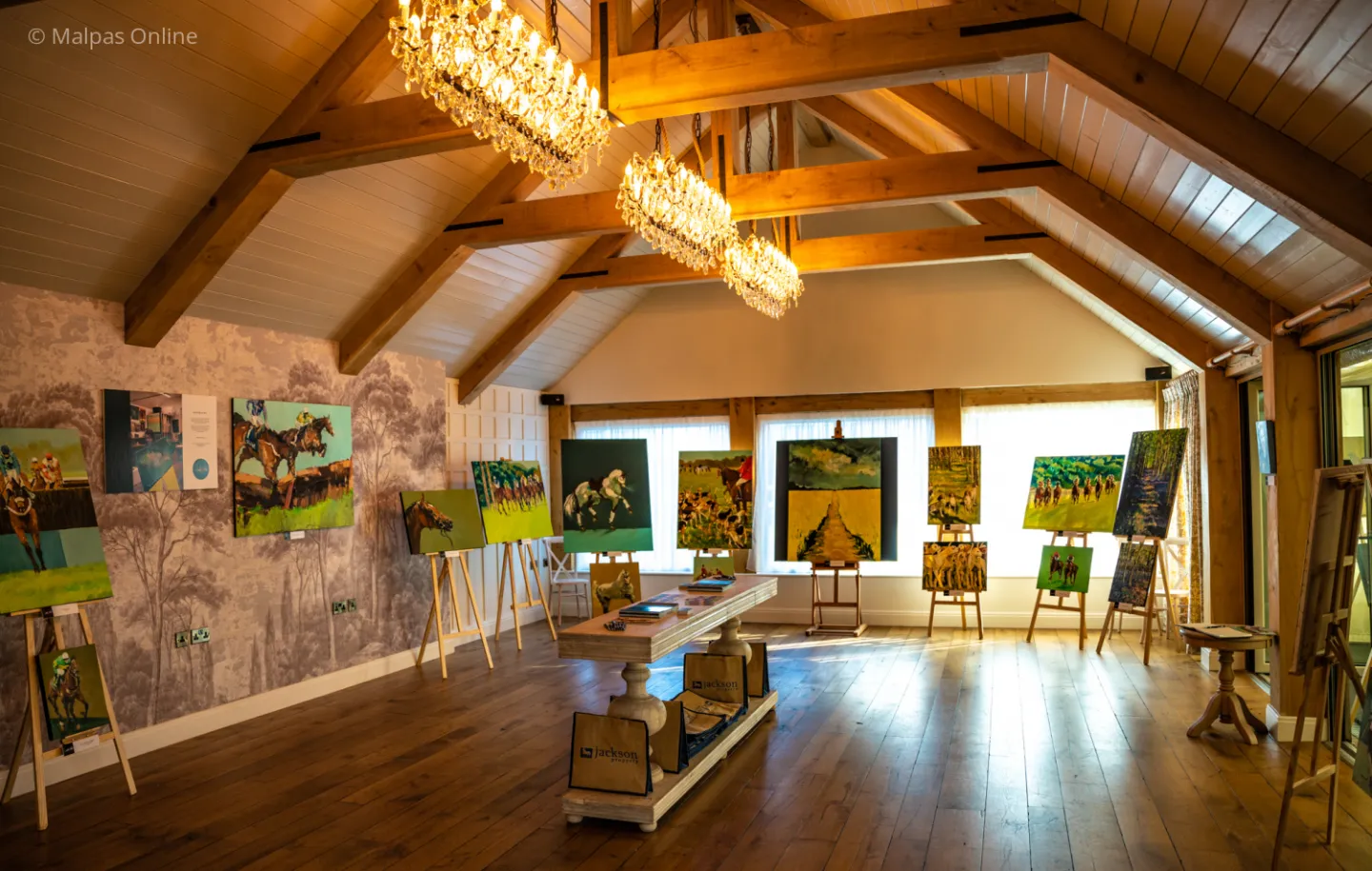 The Brereton Suite at The Lion Malpas with the Black Lab Art exhibition