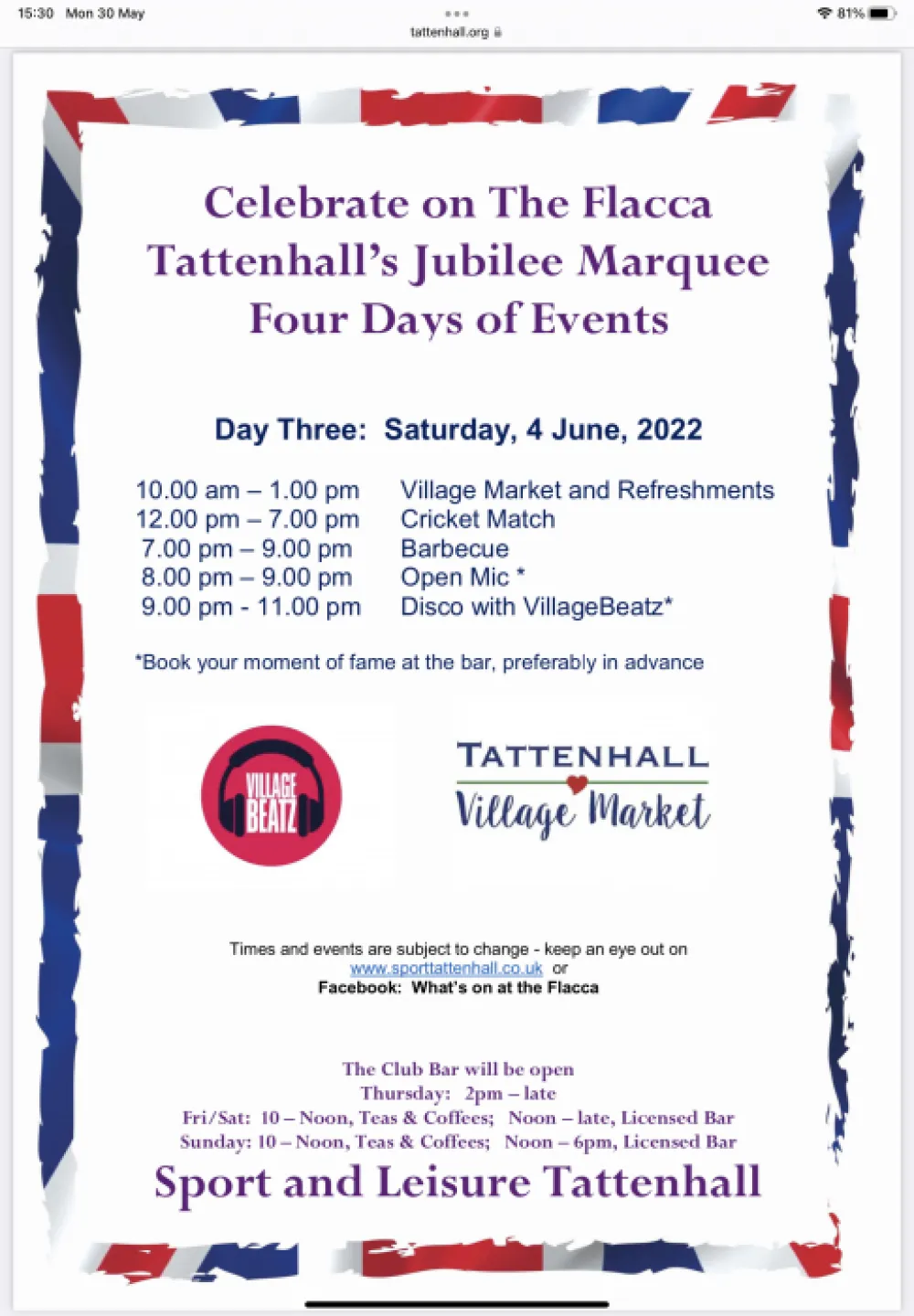 Jubilee Marquee Day 3