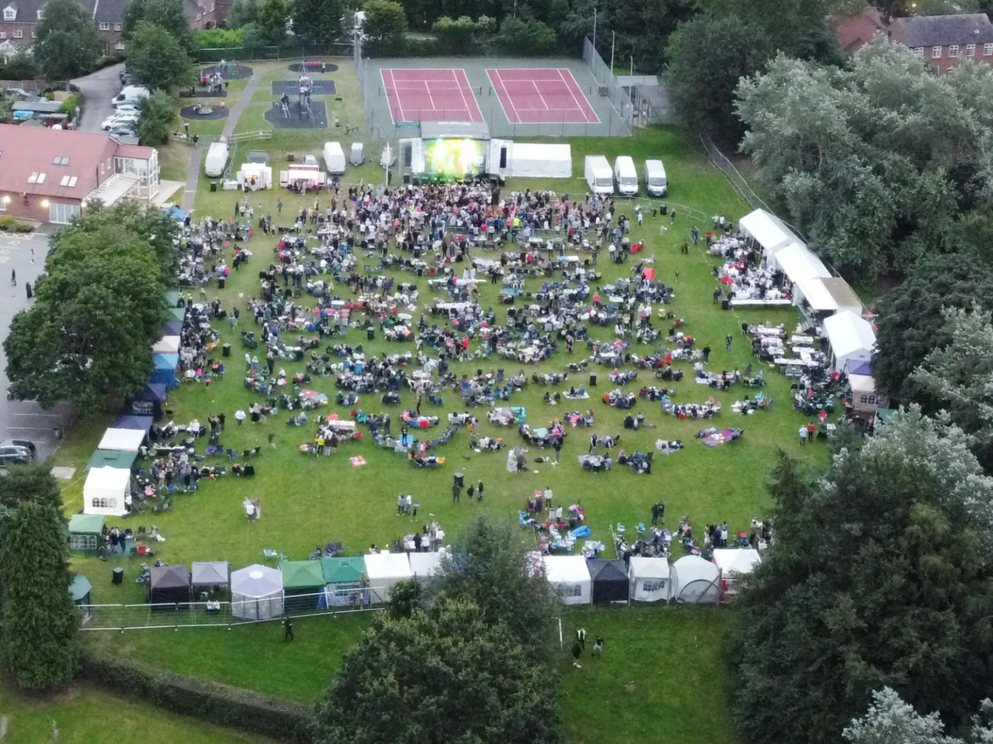 Audlem Party on the Park 2021 &ndash; aerial view (1)