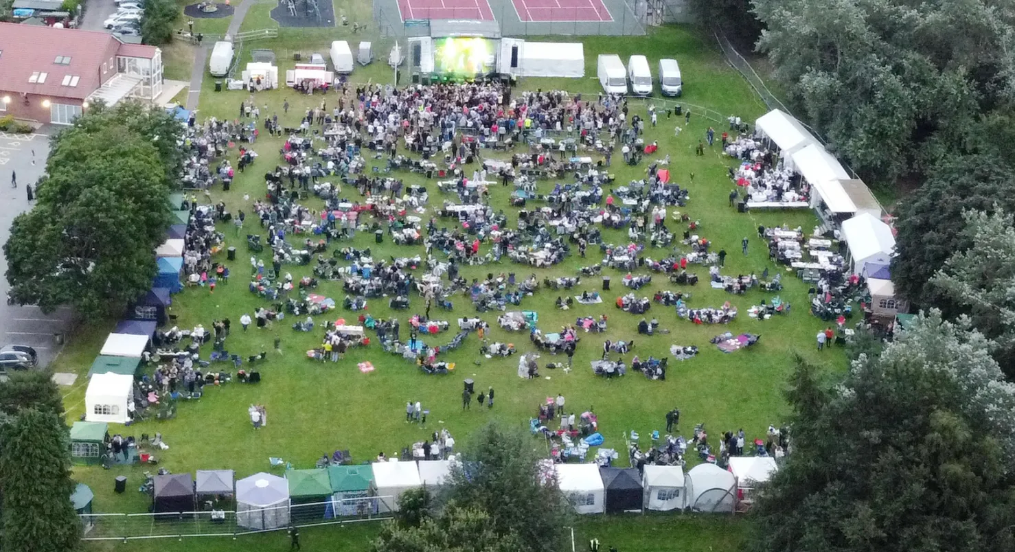 Audlem Party on the Park 2021 &ndash; aerial view (1)