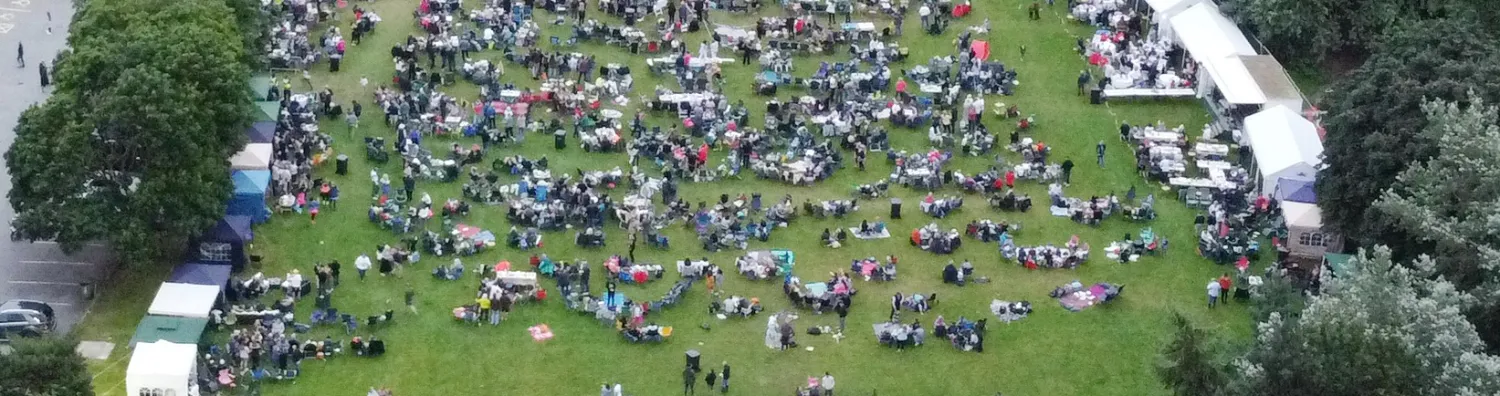 Audlem Party on the Park 2021 &ndash; aerial view (1)