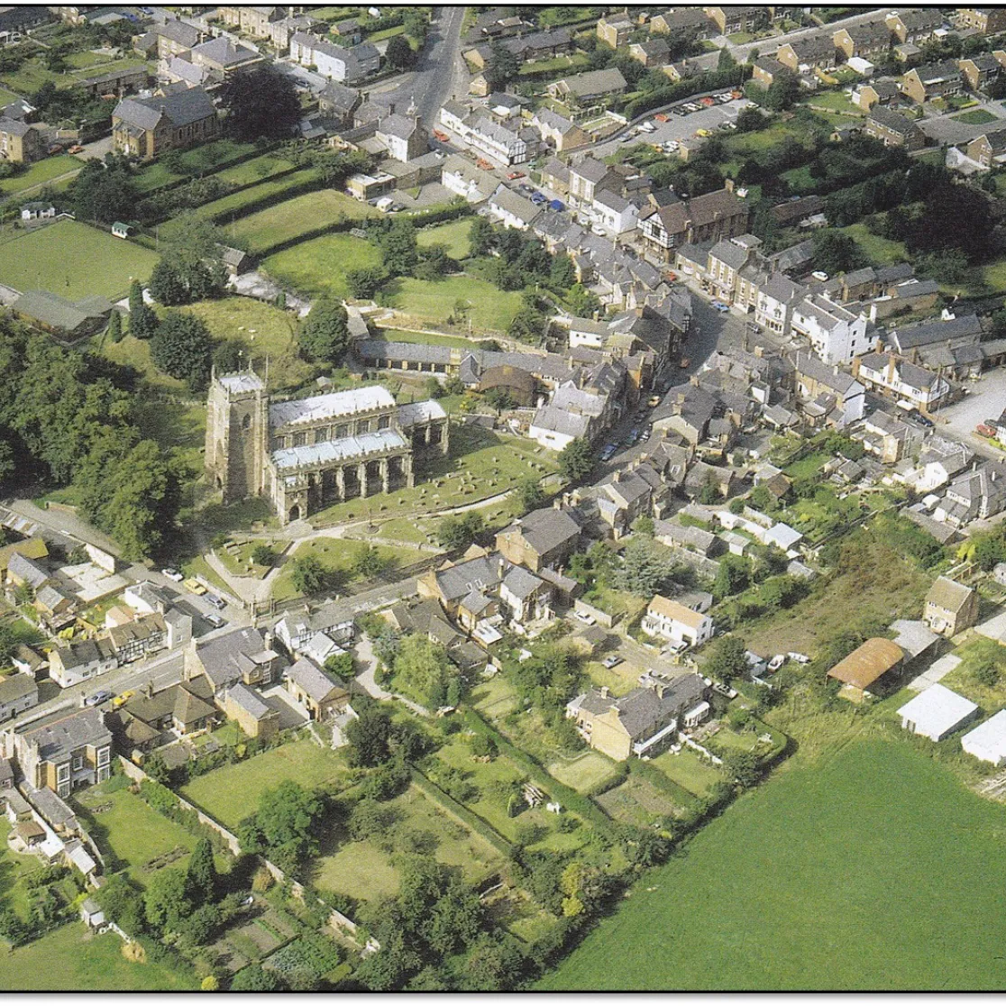 Aerial view of the village