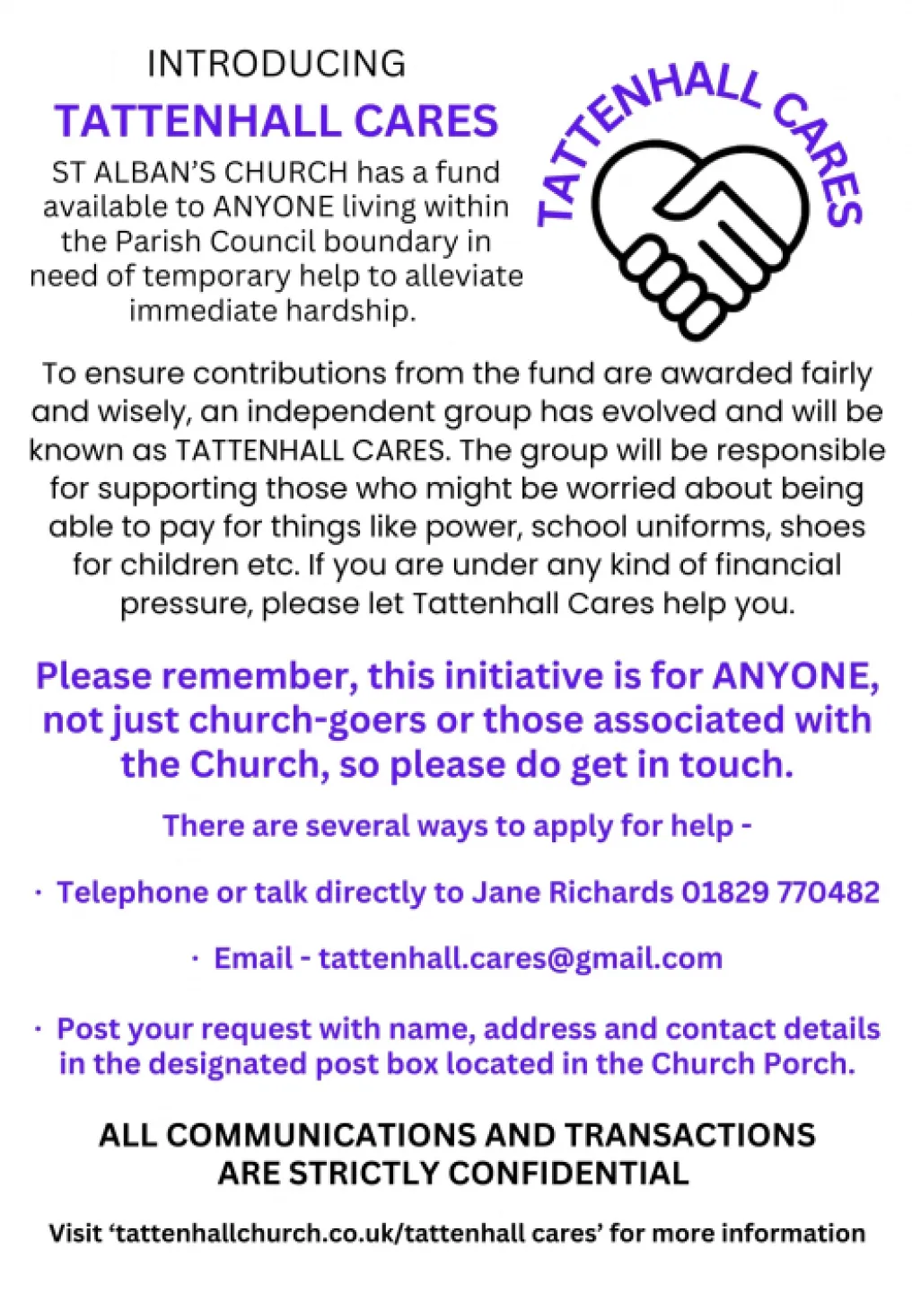 Formal  Tattenhall Cares  1