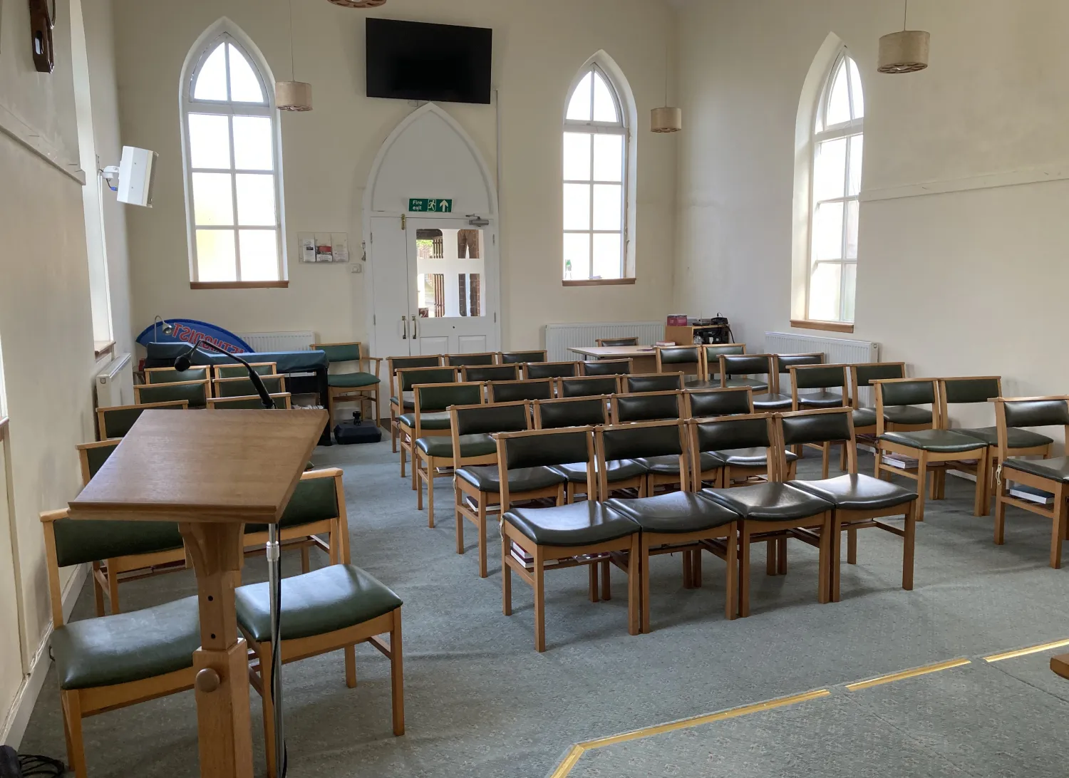 Internal view from lectern