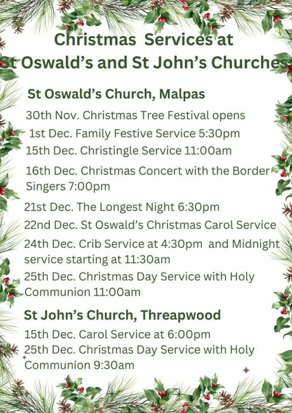 Church programme 2024