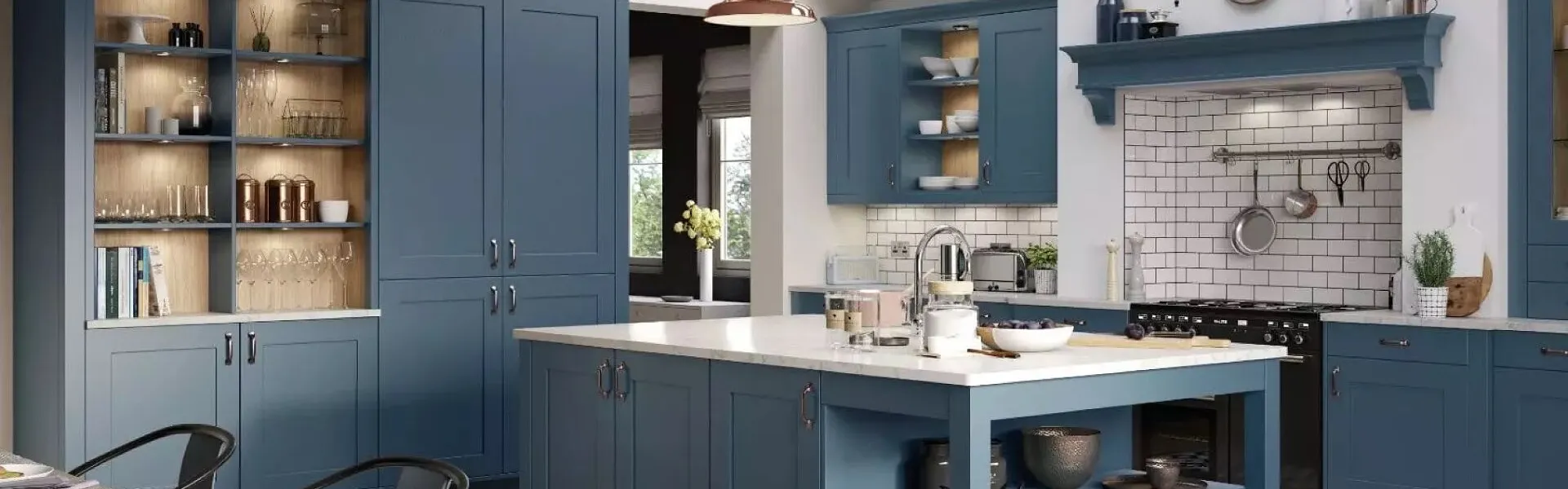Alku Blue Shaker L-Shaped Open