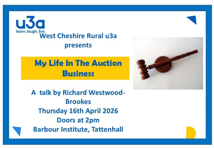 U3a April 2026 Auction Business Advert April2026 2