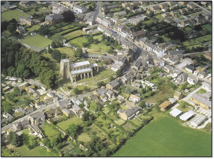 Aerial view of the village