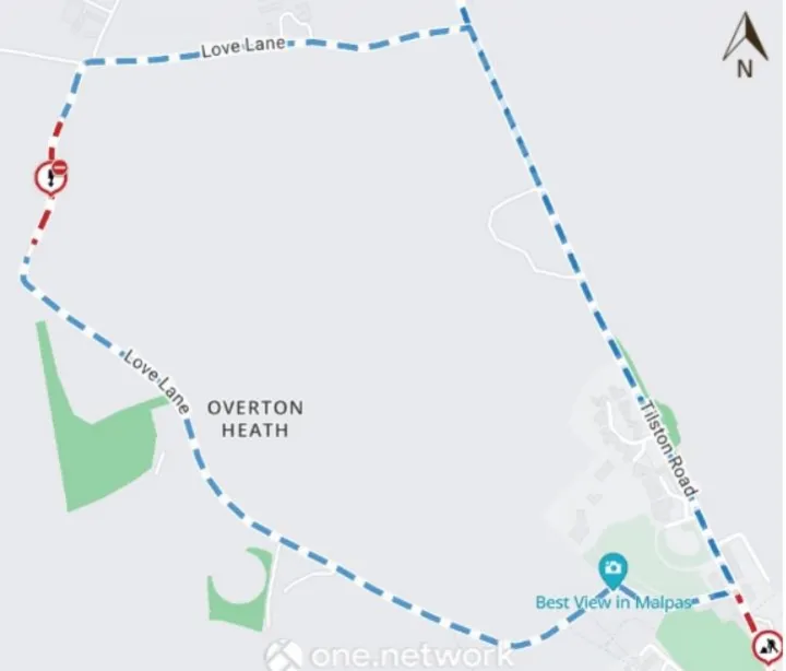 Overton Heath Lane March 2023