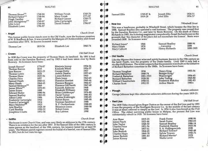 Malpas Public Houses