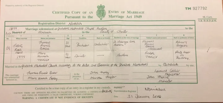 Marriage Certificate