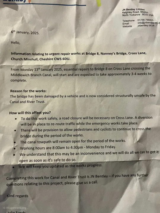 Roadclosure2025nannysbridge