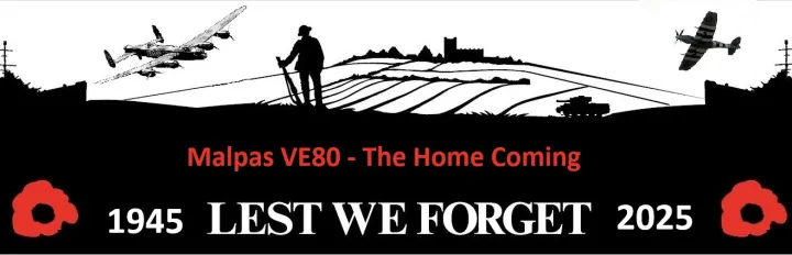 Malpas Remembers VE80 Logo
