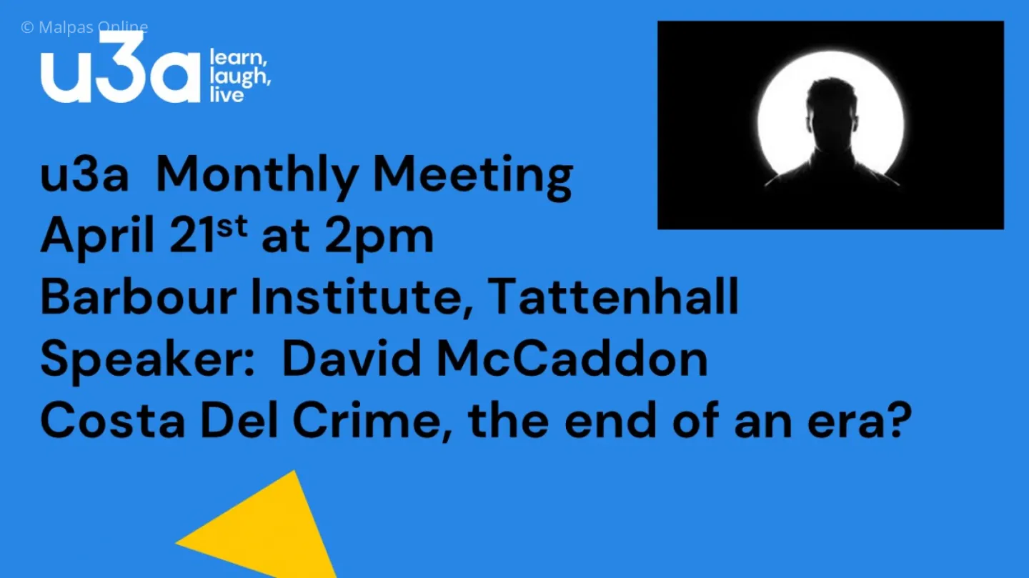 U3A April 2022 Poster