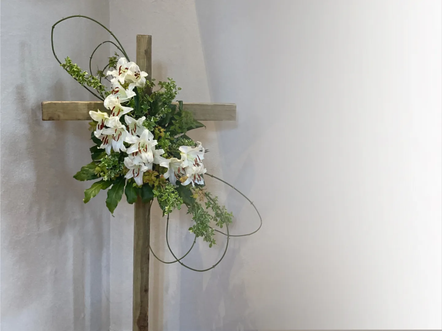 Flowers on the cross