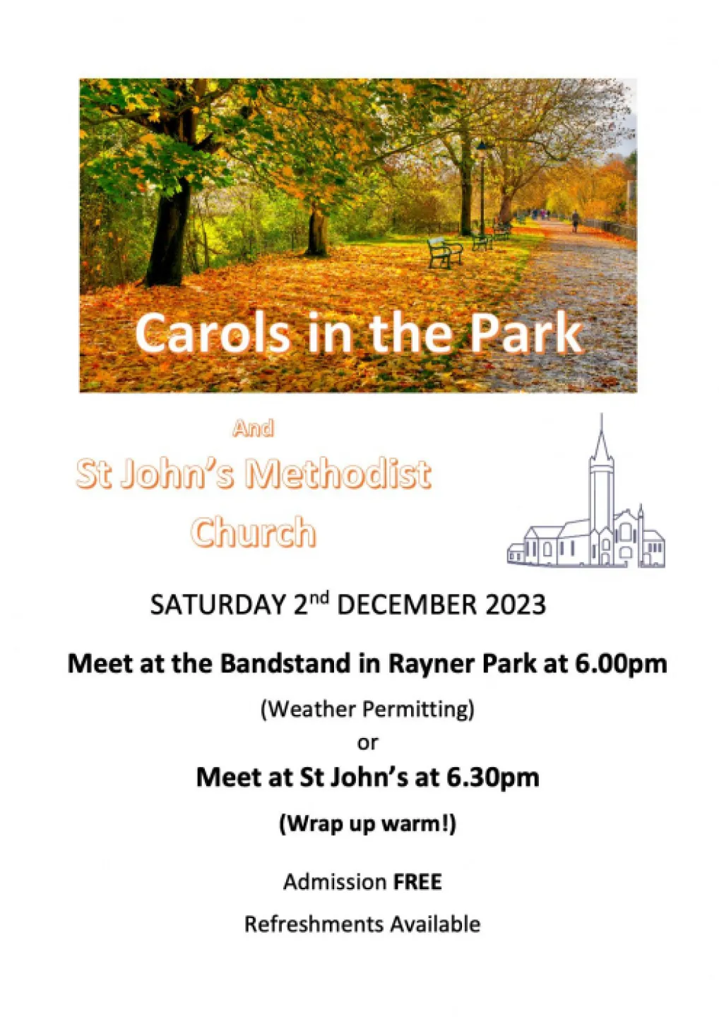 Carols in the Park Poster