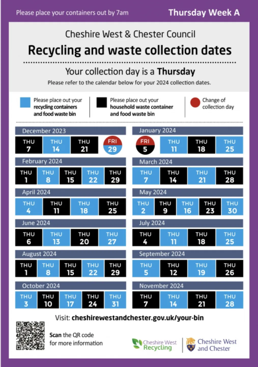Bin Calendar