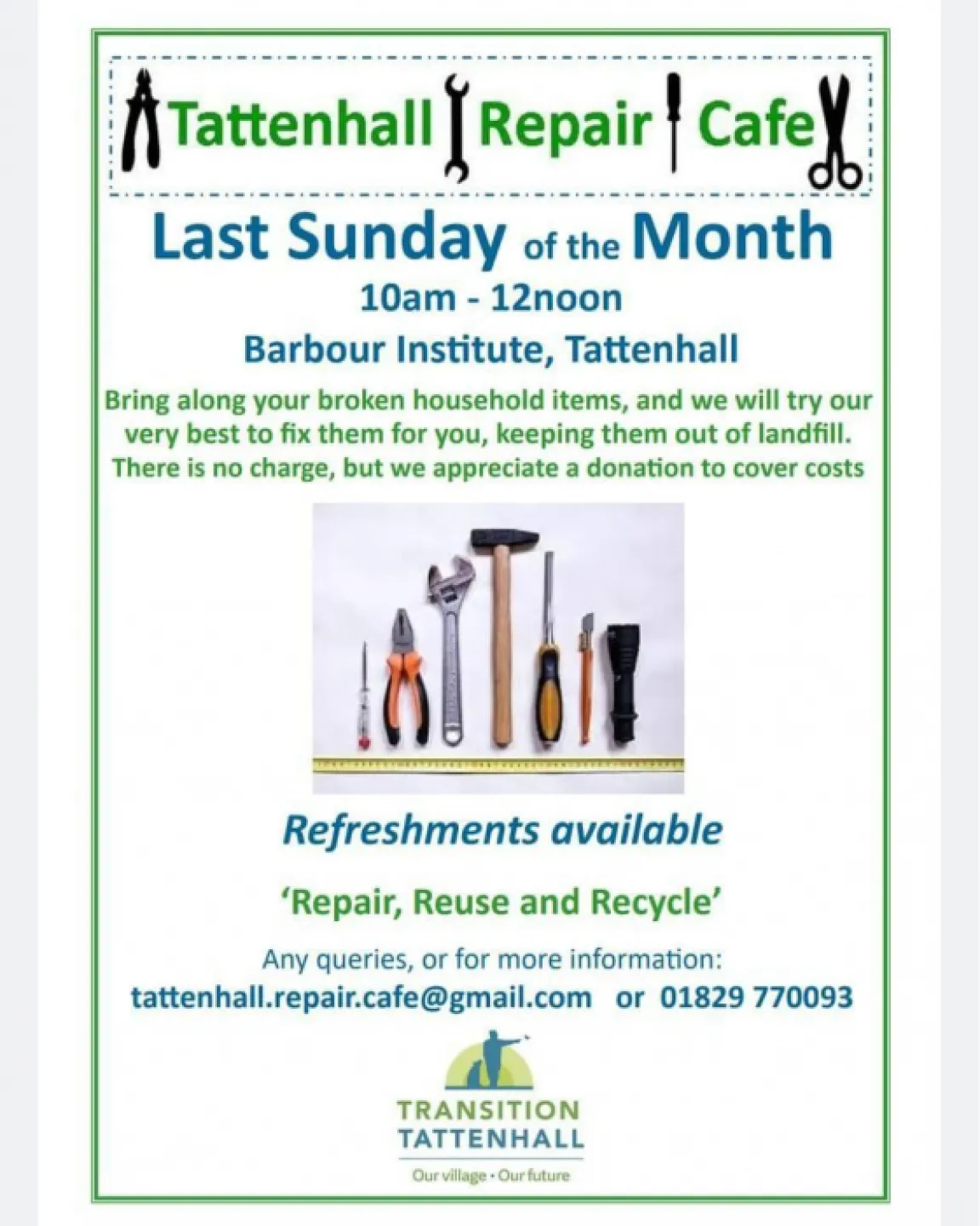 Repair Cafe – End of Month