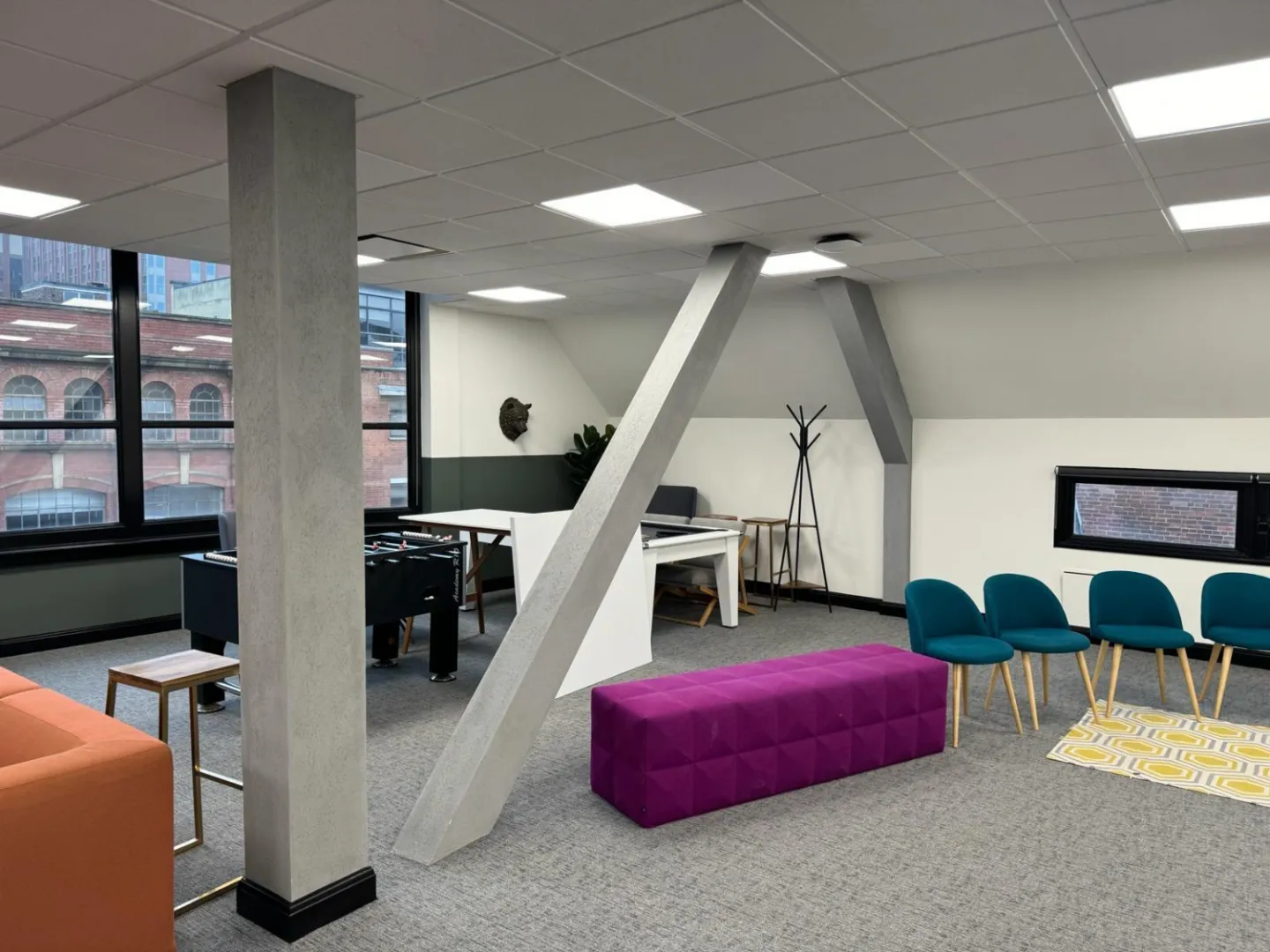 Informal meeting area at Accenture offices in Leeds