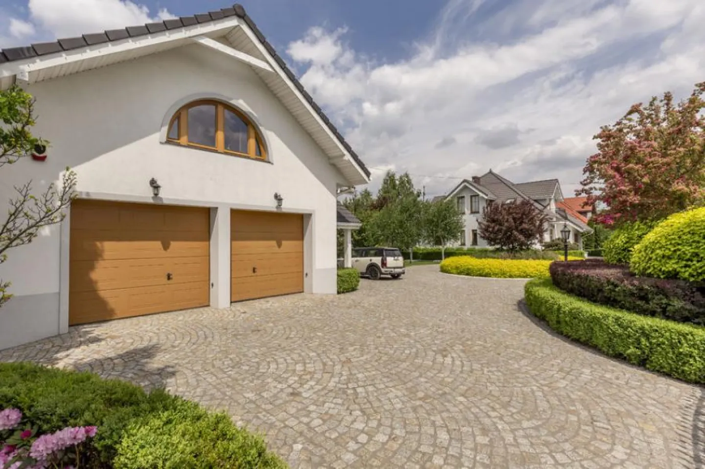 Driveway and garage
