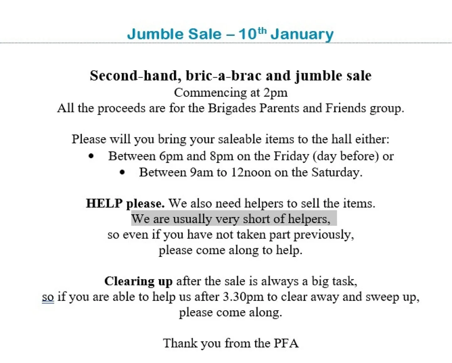 Jumble 10th Jan